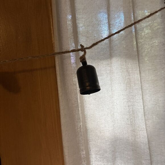 Holiday Christmas Rustic Garland Real Pine Cones Bells 72" by Place & Time. NEW - Picture 4 of 8